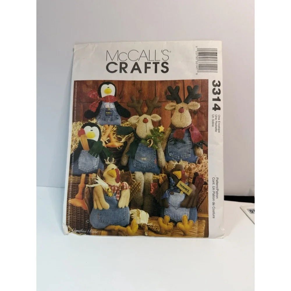 Vintage McCall's Blue Jean Buddies Primitive Country Holiday Craft Pattern